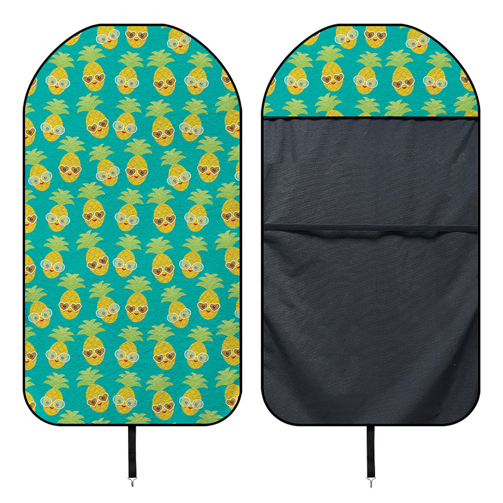 Pineapple Emoji Pattern Print Waterproof Car Seat Cover