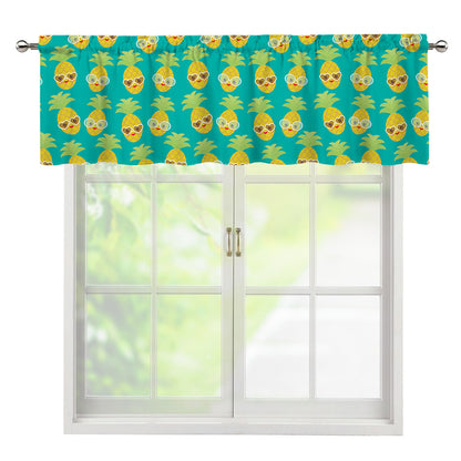 Pineapple Emoji Pattern Print Window Valance