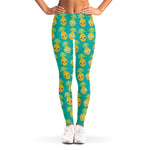 Pineapple Emoji Pattern Print Women's Leggings
