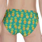 Pineapple Emoji Pattern Print Women's Panties