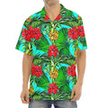 Pineapple Hibiscus Hawaii Pattern Print Aloha Shirt