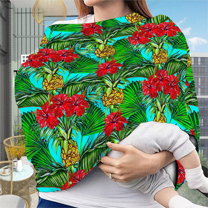Pineapple Hibiscus Hawaii Pattern Print Baby Seat Cover