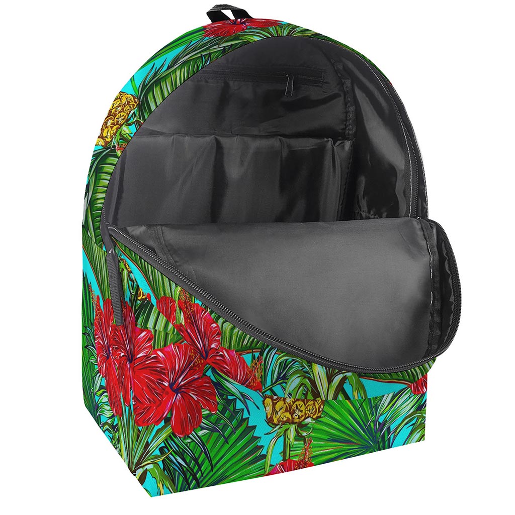 Pineapple Hibiscus Hawaii Pattern Print Backpack