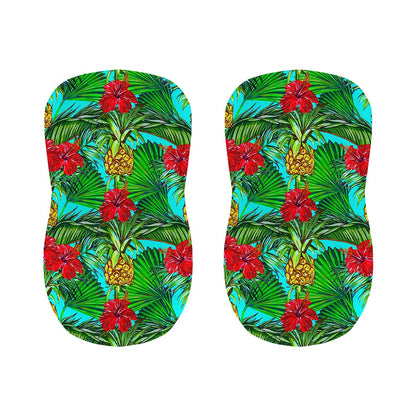 Pineapple Hibiscus Hawaii Pattern Print Bar Stool Covers
