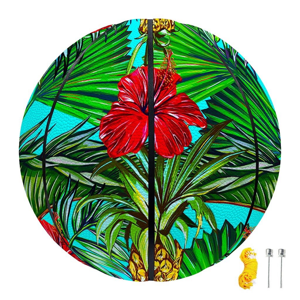 Pineapple Hibiscus Hawaii Pattern Print Basketball