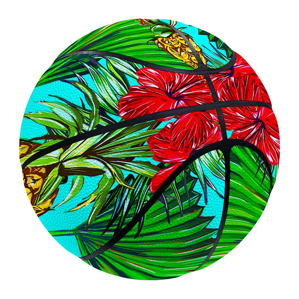Pineapple Hibiscus Hawaii Pattern Print Basketball