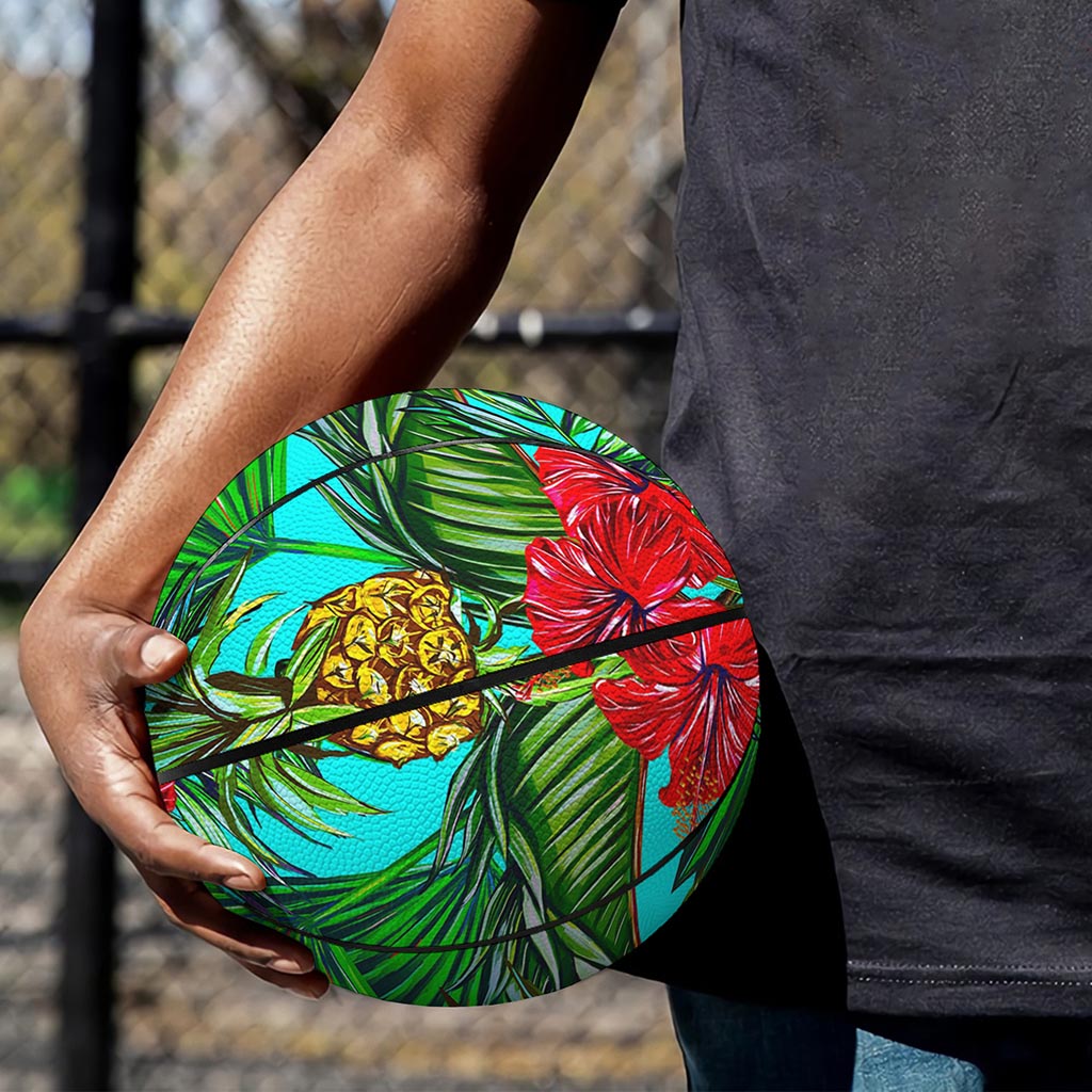 Pineapple Hibiscus Hawaii Pattern Print Basketball