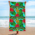 Pineapple Hibiscus Hawaii Pattern Print Beach Towel