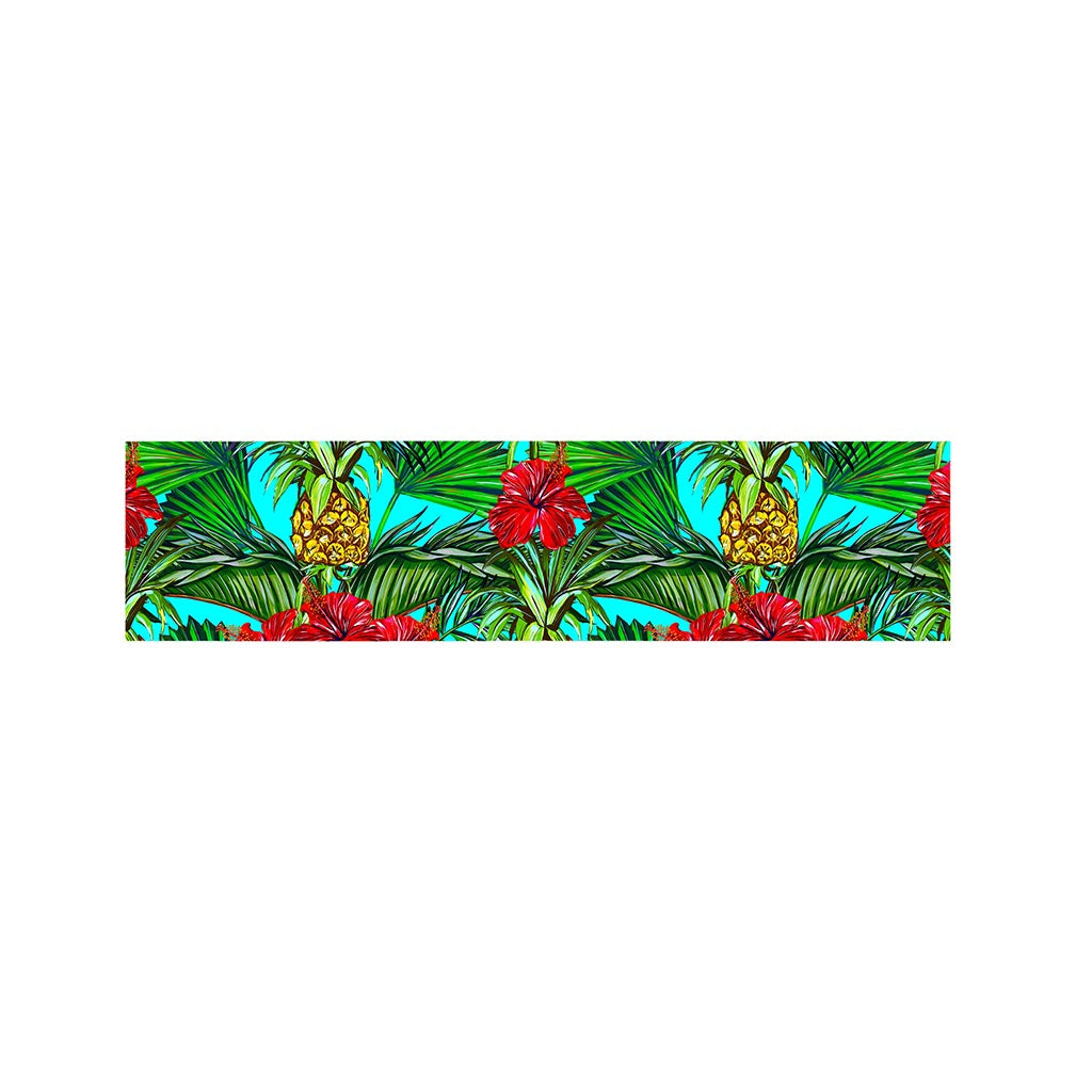 Pineapple Hibiscus Hawaii Pattern Print Bed Runner