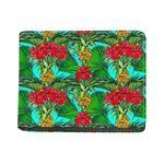 Pineapple Hibiscus Hawaii Pattern Print Bifold Wallet