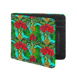 Pineapple Hibiscus Hawaii Pattern Print Bifold Wallet
