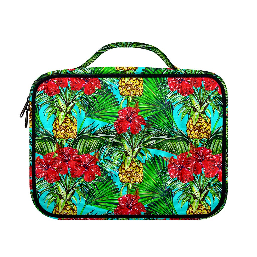 Pineapple Hibiscus Hawaii Pattern Print Briefcase Bible Bag