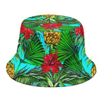 Pineapple Hibiscus Hawaii Pattern Print Bucket Hat
