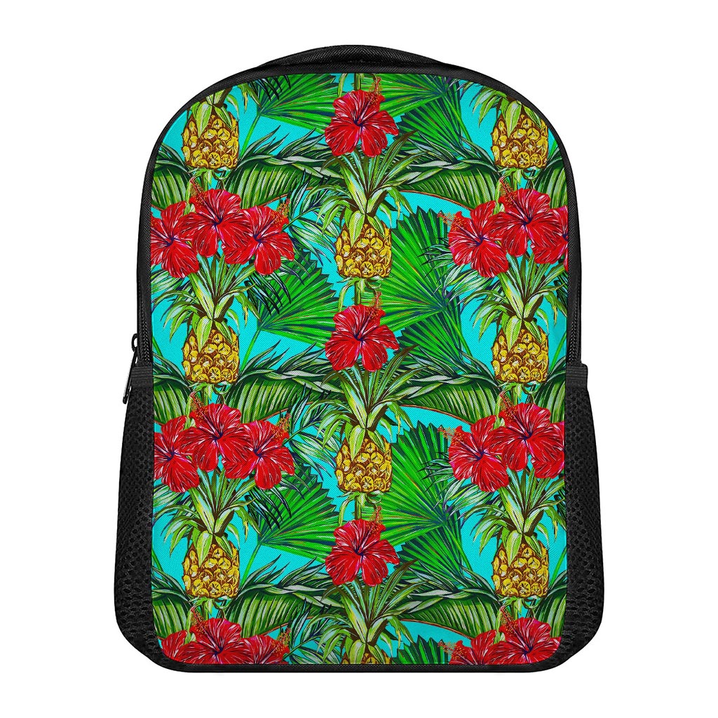 Pineapple Hibiscus Hawaii Pattern Print Casual Backpack