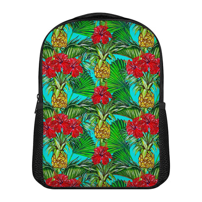 Pineapple Hibiscus Hawaii Pattern Print Casual Backpack
