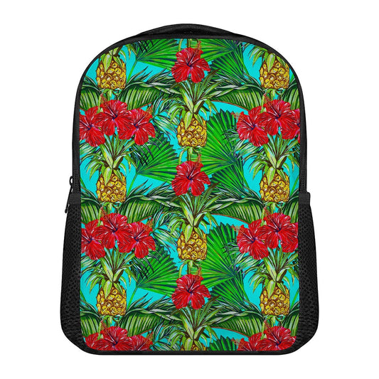 Pineapple Hibiscus Hawaii Pattern Print Casual Backpack