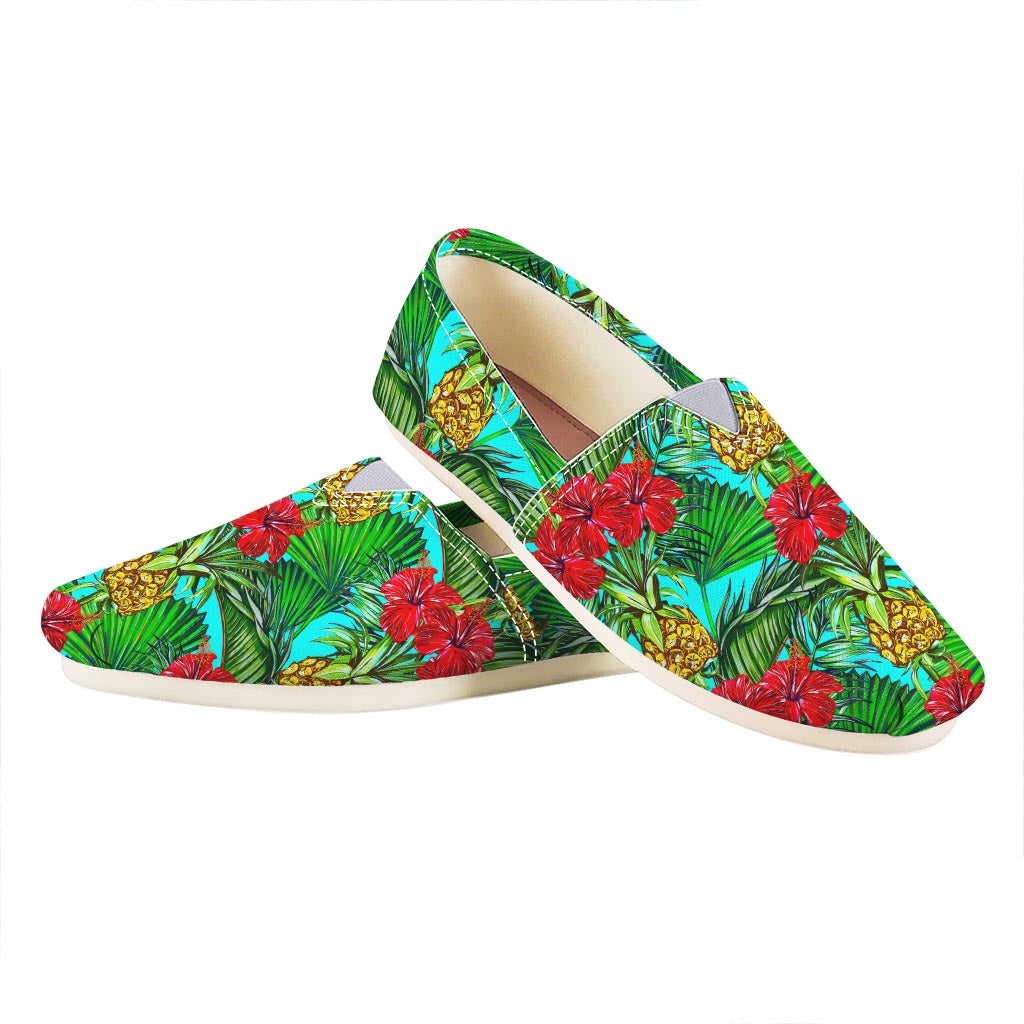 Pineapple Hibiscus Hawaii Pattern Print Casual Shoes