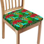 Pineapple Hibiscus Hawaii Pattern Print Chair Cushion Cover