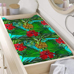 Pineapple Hibiscus Hawaii Pattern Print Changing Pad Cover