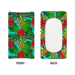 Pineapple Hibiscus Hawaii Pattern Print Changing Pad Cover