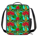 Pineapple Hibiscus Hawaii Pattern Print Crossbody Lunch Bag