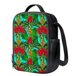 Pineapple Hibiscus Hawaii Pattern Print Crossbody Lunch Bag