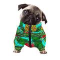 Pineapple Hibiscus Hawaii Pattern Print Dog Zip Up Jacket