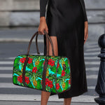 Pineapple Hibiscus Hawaii Pattern Print Duffle Bag