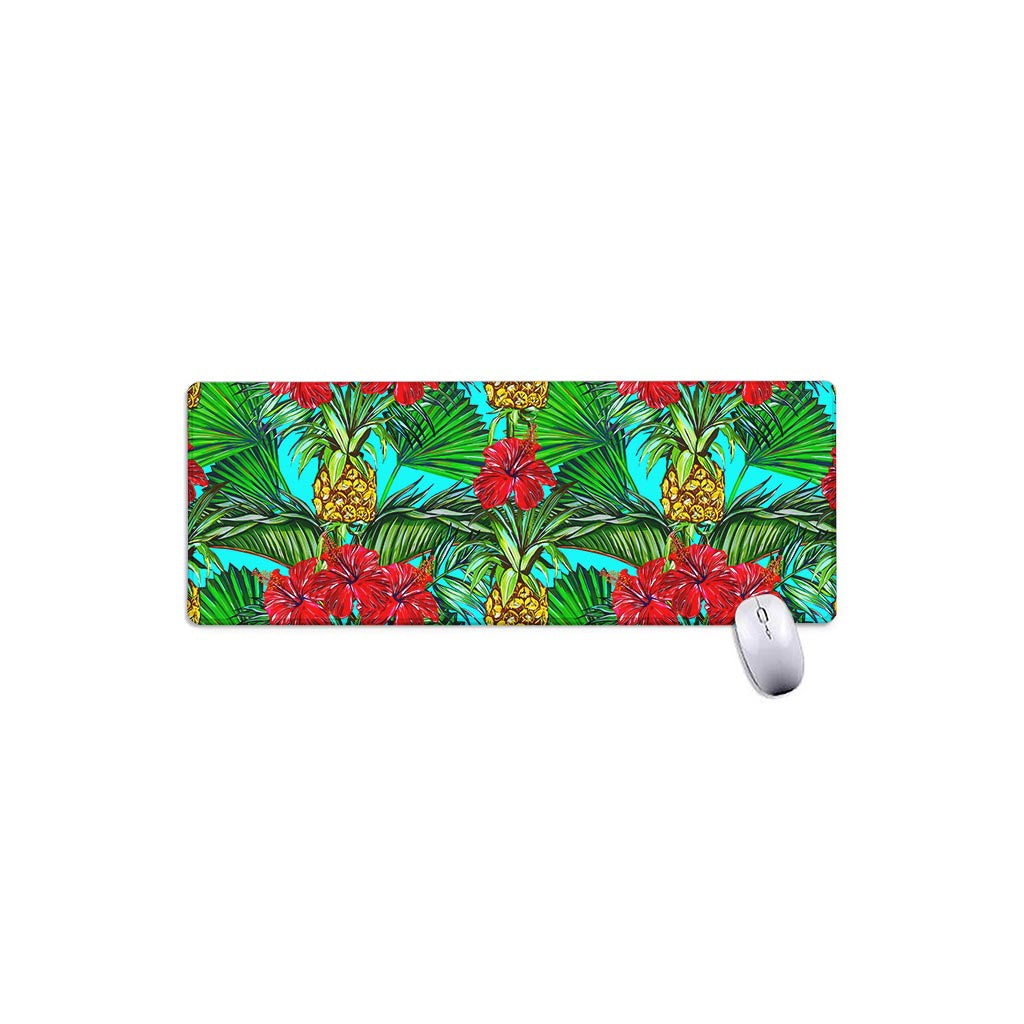 Pineapple Hibiscus Hawaii Pattern Print Extended Mouse Pad