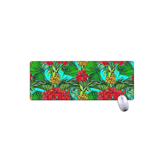 Pineapple Hibiscus Hawaii Pattern Print Extended Mouse Pad