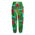 Pineapple Hibiscus Hawaii Pattern Print Fleece Lined Knit Pants