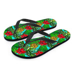 Pineapple Hibiscus Hawaii Pattern Print Flip Flops