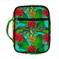 Pineapple Hibiscus Hawaii Pattern Print Front Pocket Bible Bag
