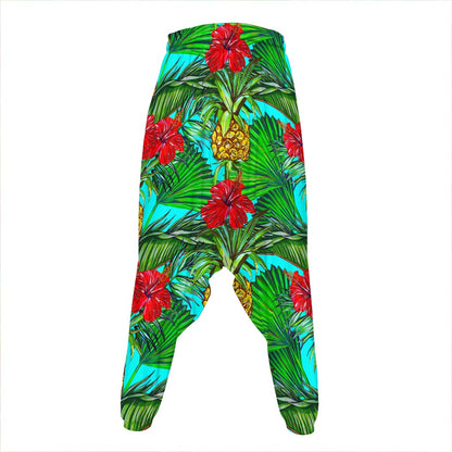 Pineapple Hibiscus Hawaii Pattern Print Hammer Pants