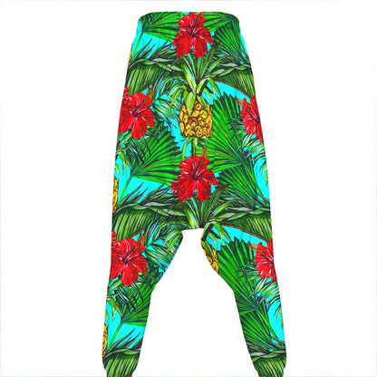 Pineapple Hibiscus Hawaii Pattern Print Hammer Pants