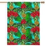 Pineapple Hibiscus Hawaii Pattern Print House Flag