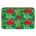 Pineapple Hibiscus Hawaii Pattern Print Indoor Door Mat