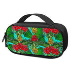 Pineapple Hibiscus Hawaii Pattern Print Insulin Cooler Travel Case
