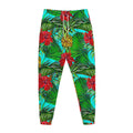 Pineapple Hibiscus Hawaii Pattern Print Jogger Pants