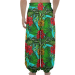 Pineapple Hibiscus Hawaii Pattern Print Lantern Pants