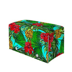 Pineapple Hibiscus Hawaii Pattern Print Leather Tissue Box Cover