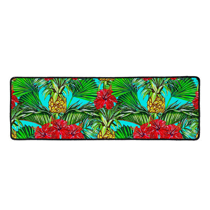 Pineapple Hibiscus Hawaii Pattern Print Long Kitchen Mat