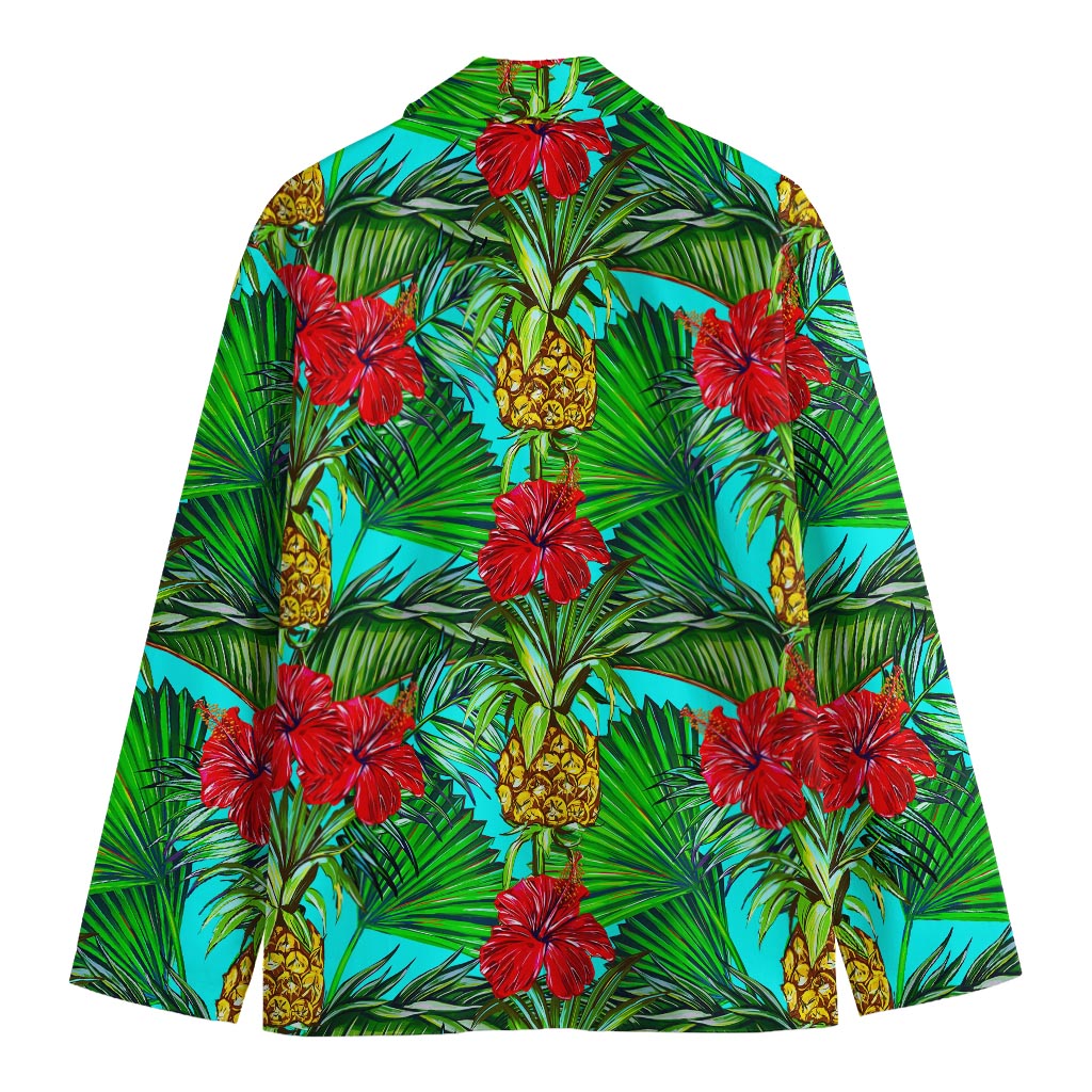 Pineapple Hibiscus Hawaii Pattern Print Men's Blazer