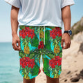 Pineapple Hibiscus Hawaii Pattern Print Men's Cargo Shorts