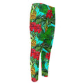 Pineapple Hibiscus Hawaii Pattern Print Men's Compression Pants