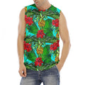 Pineapple Hibiscus Hawaii Pattern Print Men's Fitness Tank Top