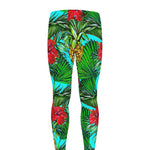 Pineapple Hibiscus Hawaii Pattern Print Men's leggings