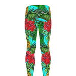 Pineapple Hibiscus Hawaii Pattern Print Men's leggings