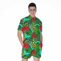 Pineapple Hibiscus Hawaii Pattern Print Men's Romper