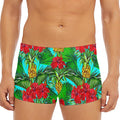 Pineapple Hibiscus Hawaii Pattern Print Men's Short Boxer Briefs